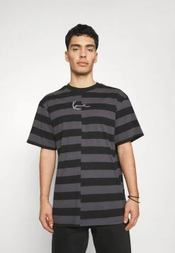 Karl Kani UNISEX SMALL SIGNATURE SPLIT STRIPE TEE - T-Shirt Print - Dark Grey -Outlet KARL KANI Store 013d2f66801942b5bfad56eddb4411d1