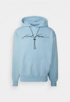 Karl Kani AUTOGRAPH HOODIE UNISEX - Kapuzenpullover - Light Blue
