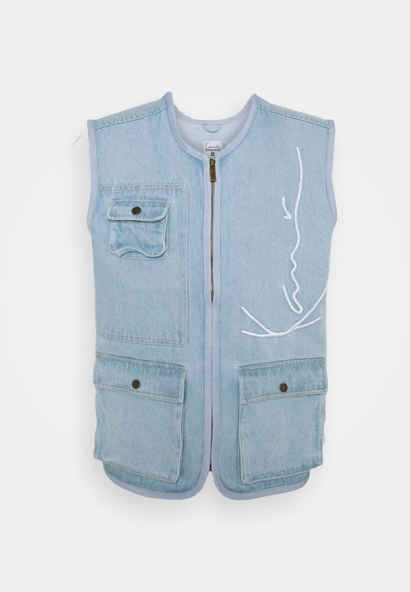 Karl Kani SIGNATURE UTILITY VEST - Weste - Light Blue, Herren 3 Karl Kani SIGNATURE UTILITY VEST - Weste - Light Blue, Herren