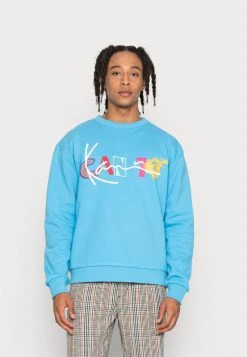 Karl Kani SIGNATURE PRINT CREW UNISEX - Sweatshirt - Blue