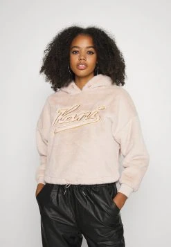 Karl Kani VARSITY HOODIE - Kapuzenpullover - Cream, Damen