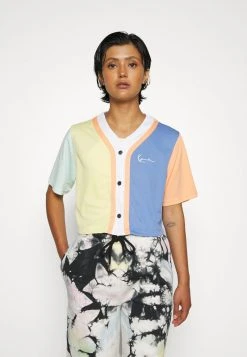 Karl Kani CHEST SIGNATURE BLOCK SHORT BASEBALL - T-Shirt Print - Blue, Damen