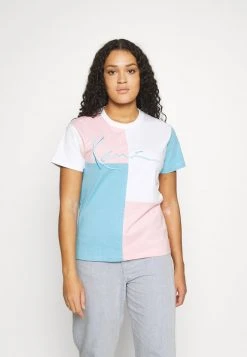 Karl Kani SIGNATURE BLOCK TEE - T-Shirt Print - Light Blue, Damen