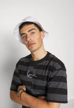 Karl Kani UNISEX SMALL SIGNATURE SPLIT STRIPE TEE - T-Shirt Print - Dark Grey -Outlet KARL KANI Store 10fb9db932ed484891cde161439161d8