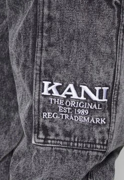 Karl Kani RETRO MOON PANTS - Jeans Relaxed Fit - Dark Grey, Herren -Outlet KARL KANI Store 111427f842904996958f93b23ceaadb1