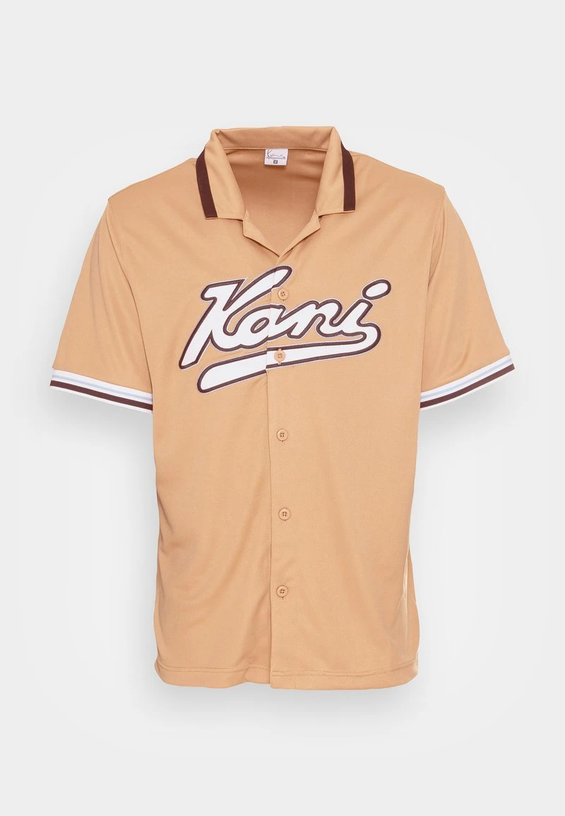 Karl Kani VARSITY BASEBALL - Hemd - Sand, Herren 6 Karl Kani VARSITY BASEBALL - Hemd - Sand, Herren – Bild 4