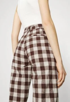 Karl Kani RETRO WIDE LEG CHECK PANTS - Stoffhose - Sand, Damen 11 Karl Kani RETRO WIDE LEG CHECK PANTS - Stoffhose - Sand, Damen -Outlet KARL KANI Store 16557baa000243699c986aeded99d3f2