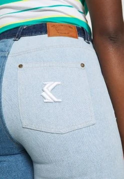 Karl Kani BLOCK WIDE LEG PANTS - Jeans Straight Leg - Blue, Damen -Outlet KARL KANI Store 1763a4007b6144ffa16c2b69489fcc3a