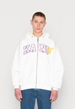 Karl Kani SERIF ZIP HOODIE UNISEX - Sweatjacke - White