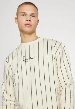 Karl Kani UNISEX SMALL SIGNATURE PINSTRIPE CREW - Sweatshirt - Cream -Outlet KARL KANI Store 19681e9346e643778e075b122c9f085e