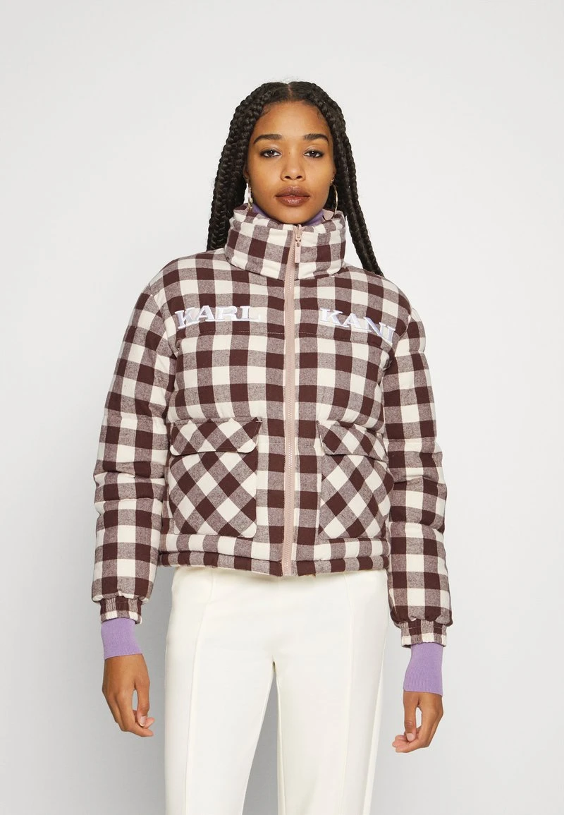 RETRO REVERSIBLE PUFFER JACKET - Winterjacke - taupe Karl Kani RETRO REVERSIBLE PUFFER JACKET - Winterjacke - Taupe, Damen -Outlet KARL KANI Store 1a7e8e058fed495f8cc46d3b8d9e2f51