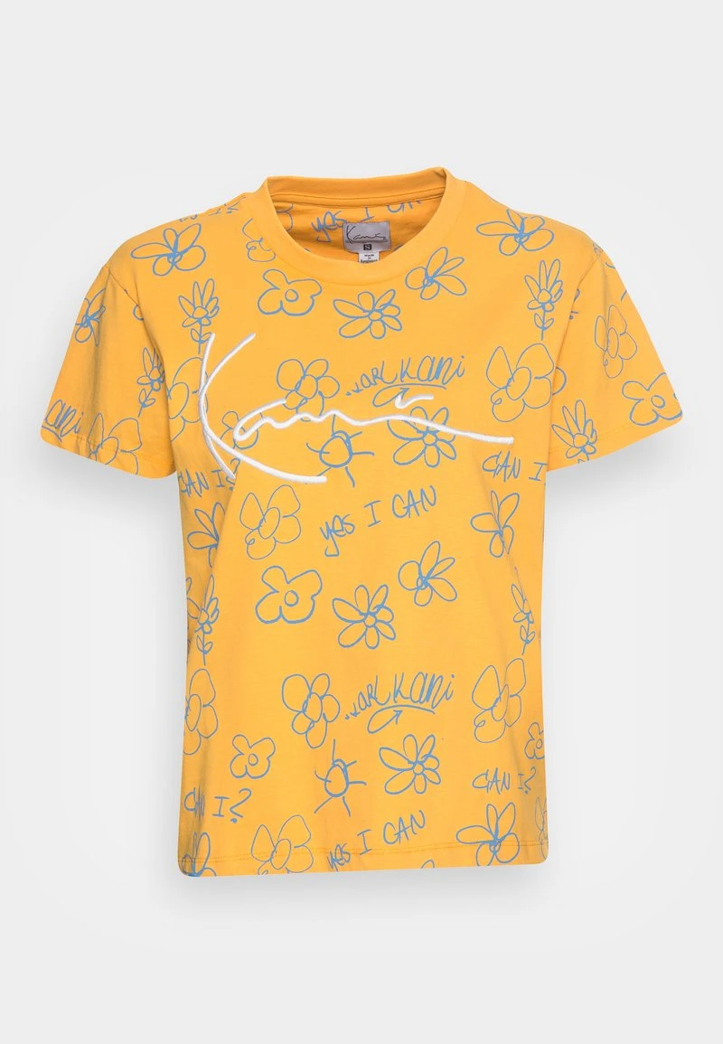 SIGNATURE FLOWER TEE LIGHT - T-Shirt print - light orange Karl Kani SIGNATURE FLOWER TEE LIGHT - T-Shirt Print - Light Orange, Damen -Outlet KARL KANI Store 1b7bf442774f42faa11ddbc9ee1bea67