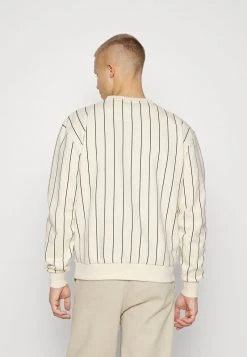 Karl Kani UNISEX SMALL SIGNATURE PINSTRIPE CREW - Sweatshirt - Cream -Outlet KARL KANI Store 1da63abb37f94bb8822d5898028361d1