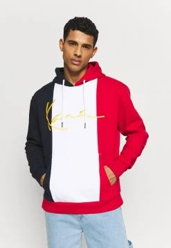 Karl Kani UNISEX SIGNATURE BLOCK HOODIE - Kapuzenpullover - Red
