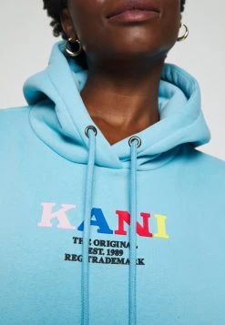 Karl Kani RETRO HOODIE - Sweatshirt - Light Blue, Damen -Outlet KARL KANI Store 20d74ac08c7441f3bb39dbfb8fa5fcf9