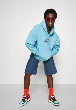 Karl Kani RETRO HOODIE - Sweatshirt - Light Blue, Damen -Outlet KARL KANI Store 20fbd430d449497d871939334465d6e7