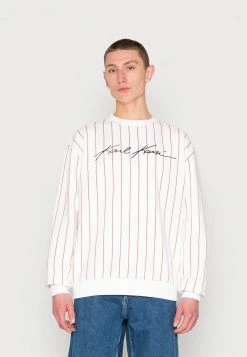 Karl Kani UNISEX AUTOGRAPH PINSTRIPE CREW - Sweatshirt - Red