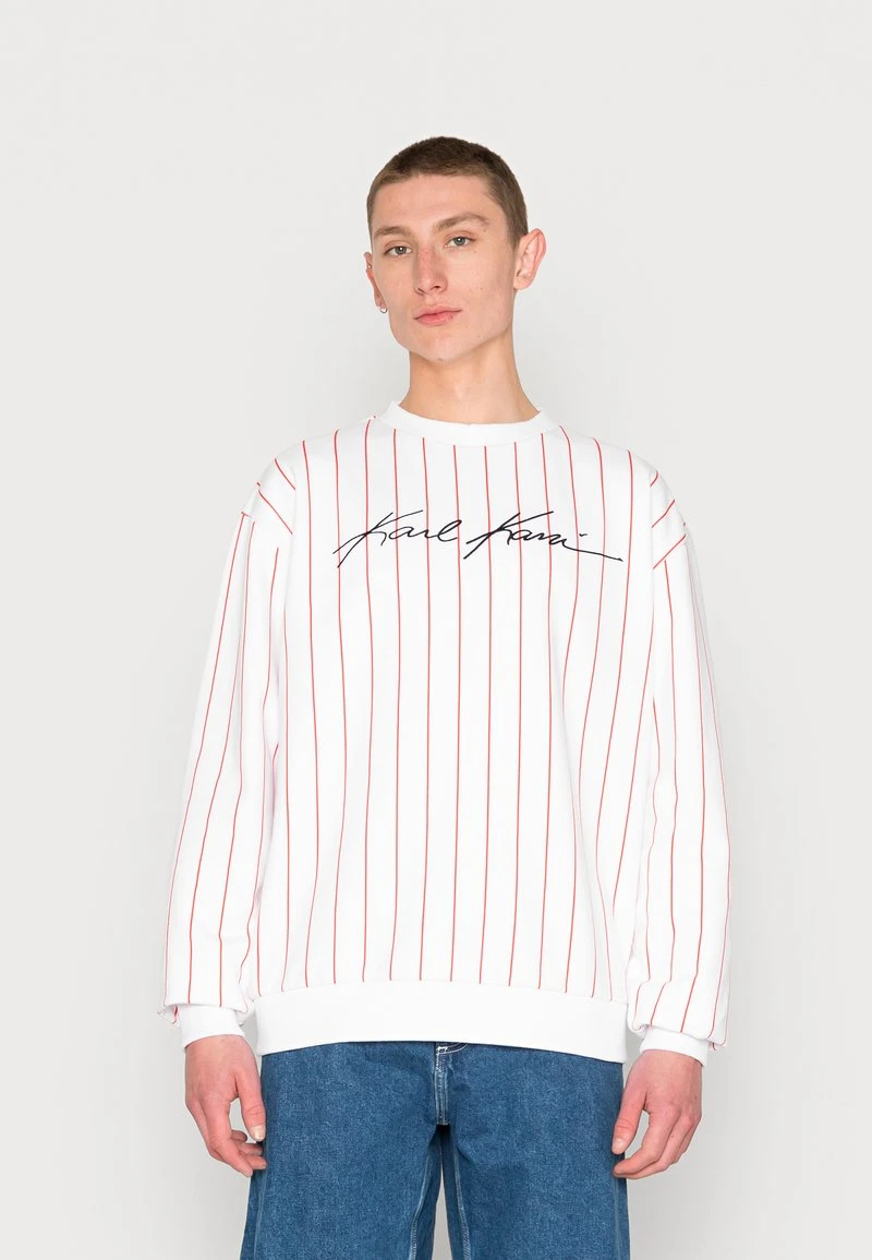 UNISEX AUTOGRAPH PINSTRIPE CREW - Sweatshirt - red Karl Kani UNISEX AUTOGRAPH PINSTRIPE CREW - Sweatshirt - Red -Outlet KARL KANI Store 23986d9d31eb4509b4ddbc7461941ad2
