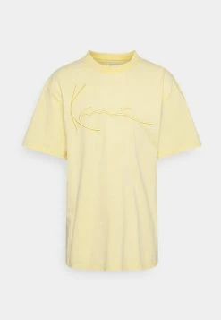 Karl Kani SIGNATURE DESTROYED TEE UNISEX - T-Shirt Print - Light Yellow