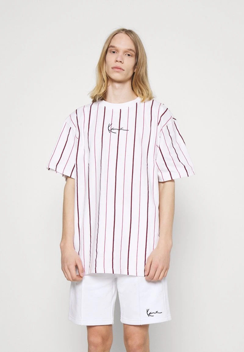 Karl Kani SMALL SIGNATURE PINSTRIPE TEE - T-Shirt Print - White, Herren 3 Karl Kani SMALL SIGNATURE PINSTRIPE TEE - T-Shirt Print - White, Herren