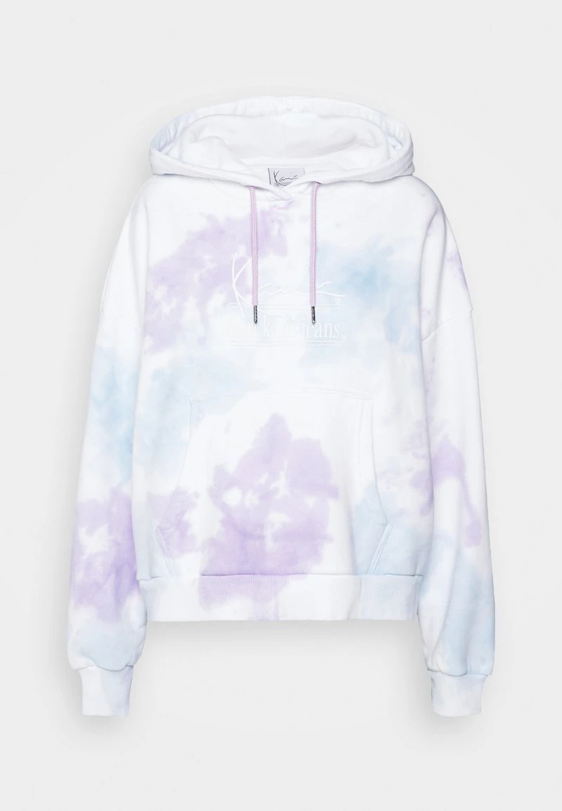 SIGNATURE TIE DYE HOODIE - Sweatshirt - white/lilac/light blue Karl Kani SIGNATURE TIE DYE HOODIE - Sweatshirt - White/lilac/light Blue, Damen -Outlet KARL KANI Store 2671d8641b87456c8edd991dc98240bb