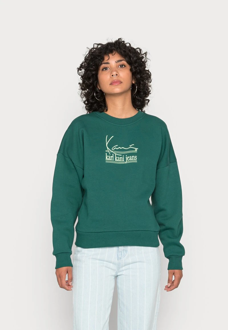 SIGNATURE CREW - Sweatshirt - green Karl Kani SIGNATURE CREW - Sweatshirt - Green, Damen -Outlet KARL KANI Store 270db9b1ebad4818b26873856ad08b2a