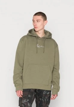 Karl Kani SMALL SIGNATURE ESSENTIAL HOODIE UNISEX - Sweatshirt - Military Green