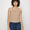 Karl Kani SMALL SIGNATURE - Top - Taupe, Damen