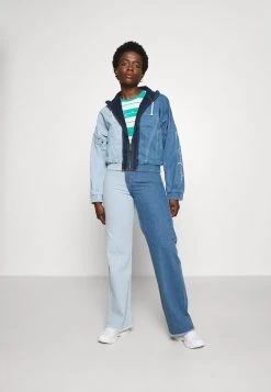 Karl Kani BLOCK WIDE LEG PANTS - Jeans Straight Leg - Blue, Damen -Outlet KARL KANI Store 2f56e43f9bc646f497dbdccbe66a57f6