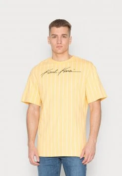 Karl Kani AUTOGRAPH PINSTRIPE TEE UNISEX - T-Shirt Print - Yellow