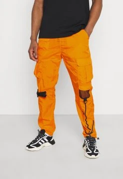 Karl Kani SIGNATURE CRINCLE PANTS UNISEX - Cargohose - Orange