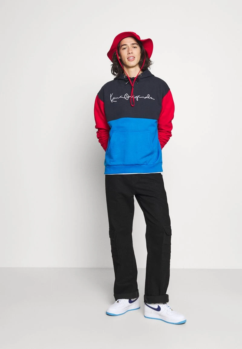 ORIGINALS BLOCK HOODIE UNISEX - Kapuzenpullover - blue Karl Kani ORIGINALS BLOCK HOODIE UNISEX - Kapuzenpullover - Blue -Outlet KARL KANI Store 31cfc670a07b4994b811c37d0794b088