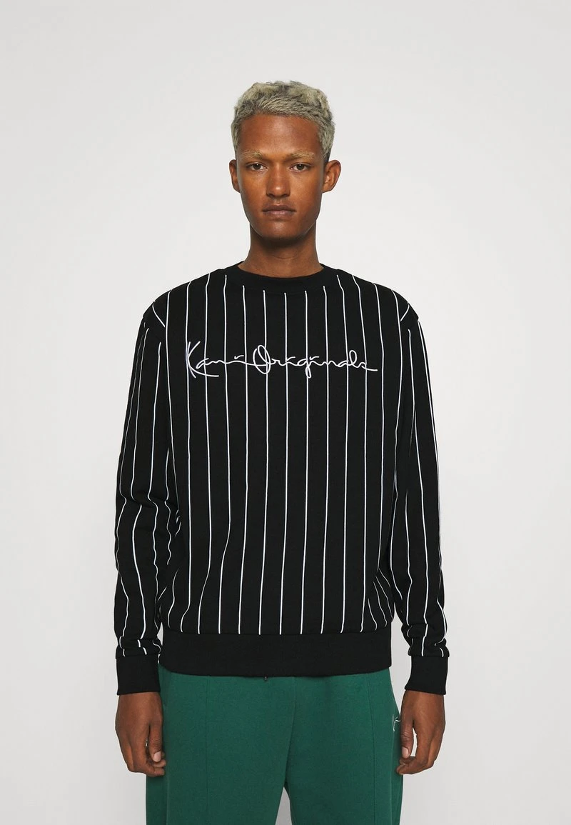 Karl Kani UNISEX ORIGINALS PINSTRIPE CREW - Sweatshirt - Black 3 Karl Kani UNISEX ORIGINALS PINSTRIPE CREW - Sweatshirt - Black