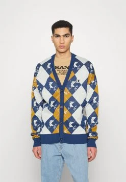 Karl Kani LOGO CARDIGAN UNISEX - Strickjacke - Navy