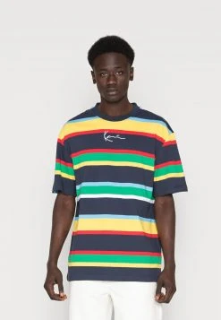 Karl Kani SMALL SIGNATURE STRIPE TEE UNISEX - T-Shirt Print - Navy