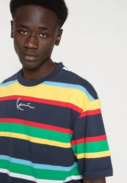 Karl Kani SMALL SIGNATURE STRIPE TEE UNISEX - T-Shirt Print - Navy -Outlet KARL KANI Store 3a86c826461d45348e83c3411bfd8bde