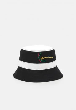 Karl Kani SIGNATURE PINSTRIPE BUCKET HAT UNISEX - Hut - Black