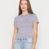 Karl Kani SMALL SIGNATURE TIGHT STRIPE TEE - T-Shirt Print - Blue, Damen 1 Karl Kani SMALL SIGNATURE TIGHT STRIPE TEE - T-Shirt Print - Blue, Damen -Outlet KARL KANI Store 428e83b7cf2649ca80dd5fce32d120bb