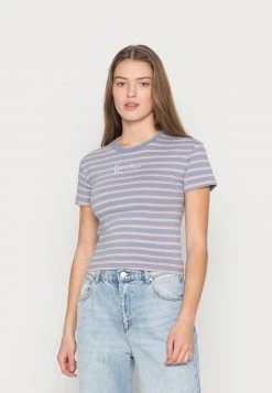 Karl Kani SMALL SIGNATURE TIGHT STRIPE TEE - T-Shirt Print - Blue, Damen