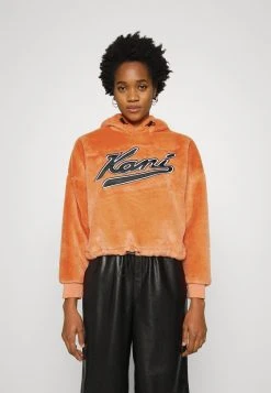 Karl Kani VARSITY HOODIE - Fleecepullover - Orange, Damen