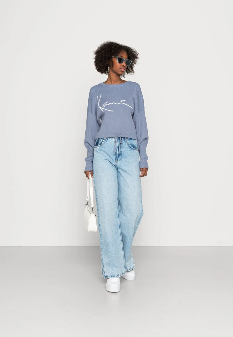 SIGNATURE CROP CREW - Strickpullover - blue Karl Kani SIGNATURE CROP CREW - Strickpullover - Blue, Damen -Outlet KARL KANI Store 4693428b41bc43ba9b6fcc8fb2c8246d
