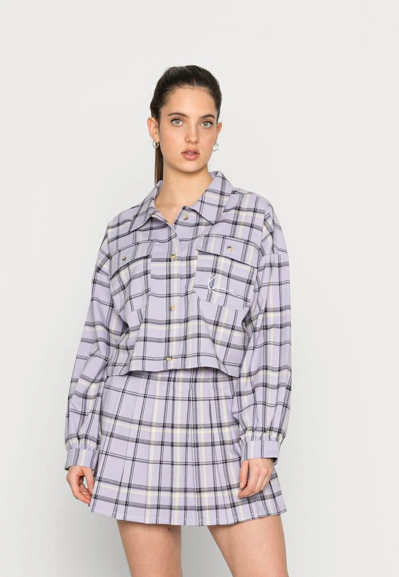 CHEST SIGNATURE SHORT CHECK - Leichte Jacke - purple Karl Kani CHEST SIGNATURE SHORT CHECK - Leichte Jacke - Purple, Damen -Outlet KARL KANI Store 47646500a4844005bb508a576cbcc869