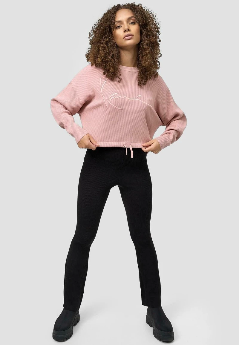 Karl Kani SIGNATURE CROP - Strickpullover - Rose, Damen 4 Karl Kani SIGNATURE CROP - Strickpullover - Rose, Damen – Bild 2