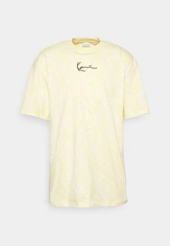 Karl Kani SMALL SIGNATURE LOGO TEE UNISEX - T-Shirt Print - Light Yellow