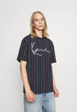 Karl Kani UNISEX SIGNATURE LOGO PINSTRIPE TEE - T-Shirt Print - Navy
