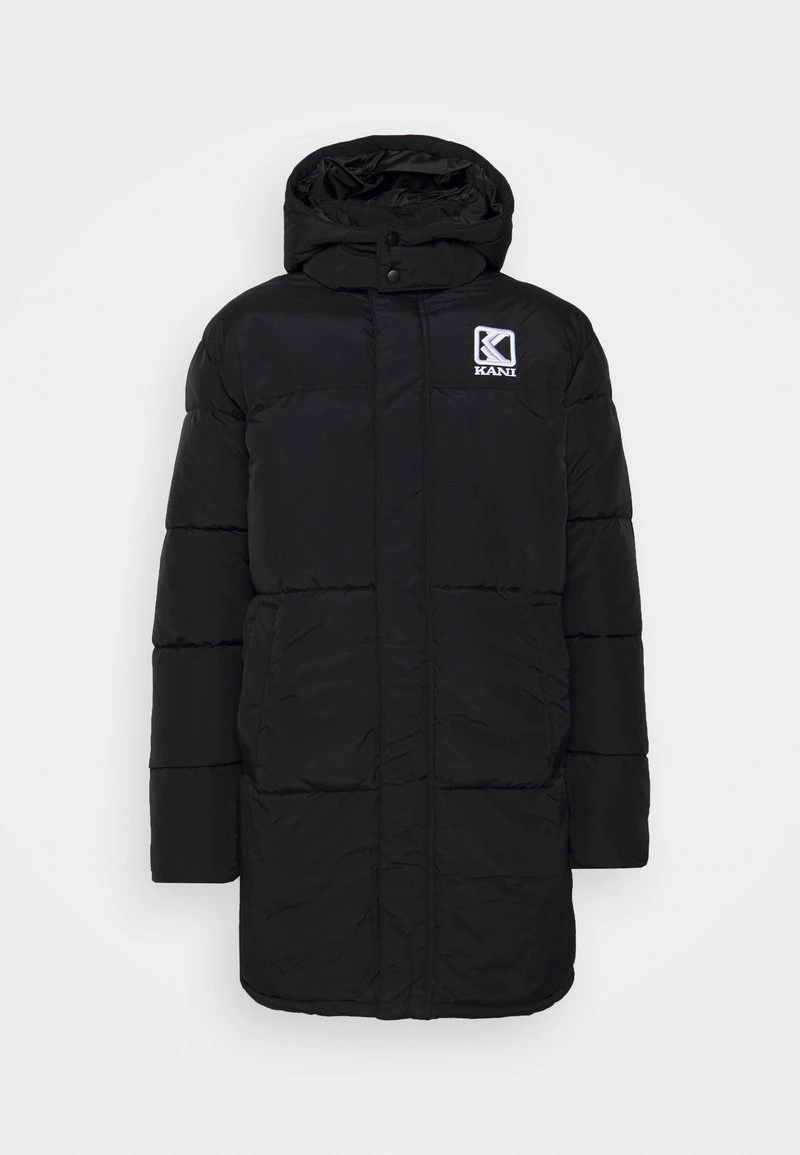 Karl Kani LONG HOODED PUFFER JACKET UNISEX - Wintermantel - Black 7 Karl Kani LONG HOODED PUFFER JACKET UNISEX - Wintermantel - Black – Bild 5