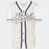 Karl Kani VARSITY PINSTRIPE BASEBALL UNISEX - T-Shirt Print - Cream/white 1 Karl Kani VARSITY PINSTRIPE BASEBALL UNISEX - T-Shirt Print - Cream/white -Outlet KARL KANI Store 516597975c1e4735aaca3505e574ecbf