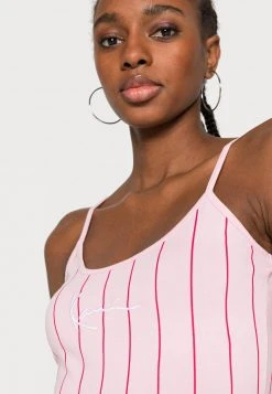 Karl Kani SMALL SIGNATURE PINSTRIPE DRESS - Jerseykleid - Rose, Damen -Outlet KARL KANI Store 536e7b709acd49ae8f72feeabef9a265