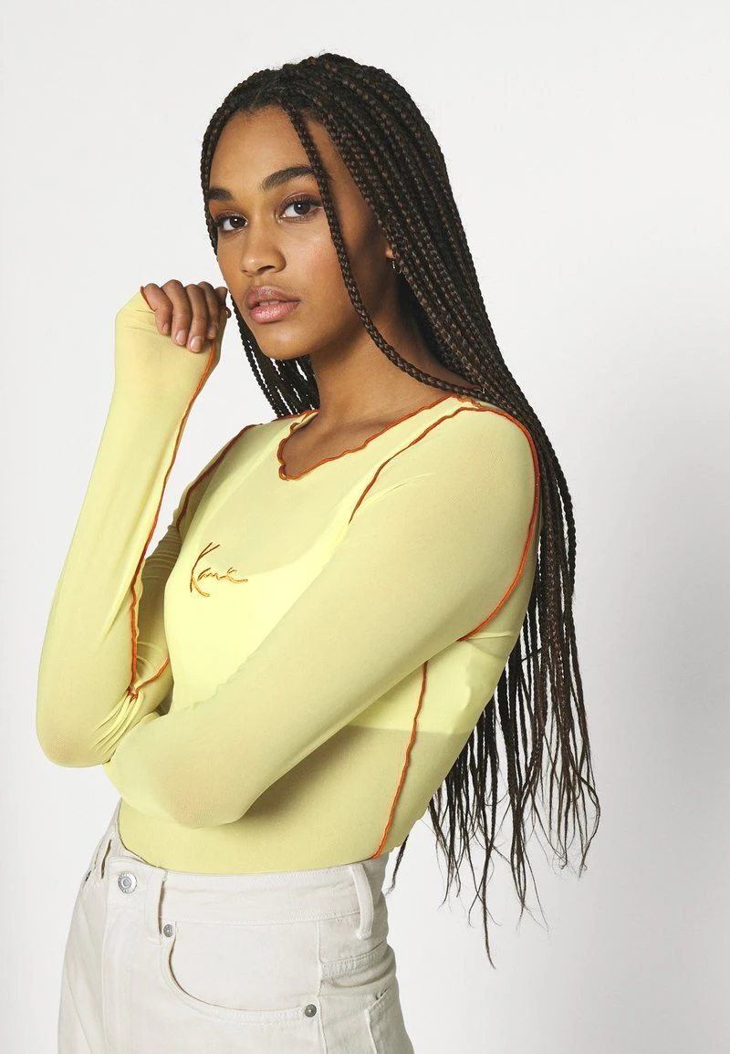 Karl Kani SMALL SIGNATURE - Langarmshirt - Lime, Damen 6 Karl Kani SMALL SIGNATURE - Langarmshirt - Lime, Damen – Bild 4