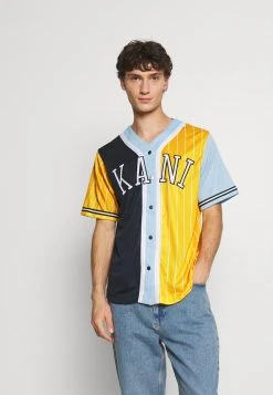 Karl Kani COLLEGE BLOCK PINSTRIPE BASEBALL - T-Shirt Print - Yellow, Herren
